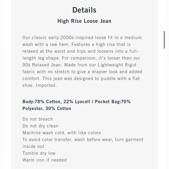 A&F High Rise Loose Size 29 - Picture 4 of 7